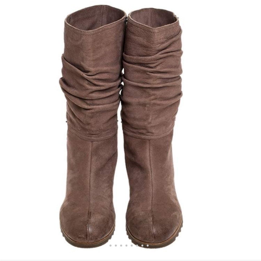 Prada Brown Winter Boots with Suede Finish - Picture 2 of 8